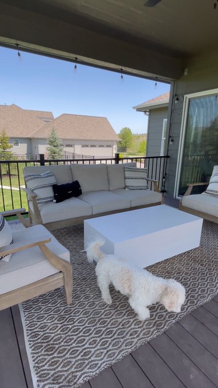 I’m obsessed with our neutral outdoor patio furniture 😍 we spend a ton of time out here so comfort and durability were a must! concrete coffee table | patio furniture | patio set | outdoor furniture | neutral outdoor furniture | patio refresh 

#LTKhome #LTKfamily #LTKSeasonal