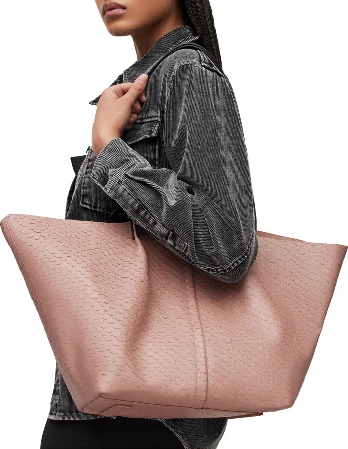 Hannah Python Embossed Leather Tote | Nordstrom