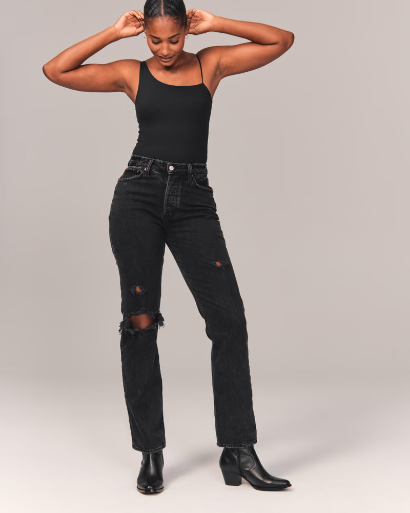 Curve Love High Rise Dad Jean | Abercrombie & Fitch (US)