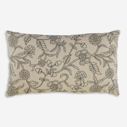 Cream Floral Cushion 60x35cm | TK Maxx