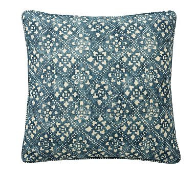 Leada Print Pillow Cover - Blue Multi | Pottery Barn (US)