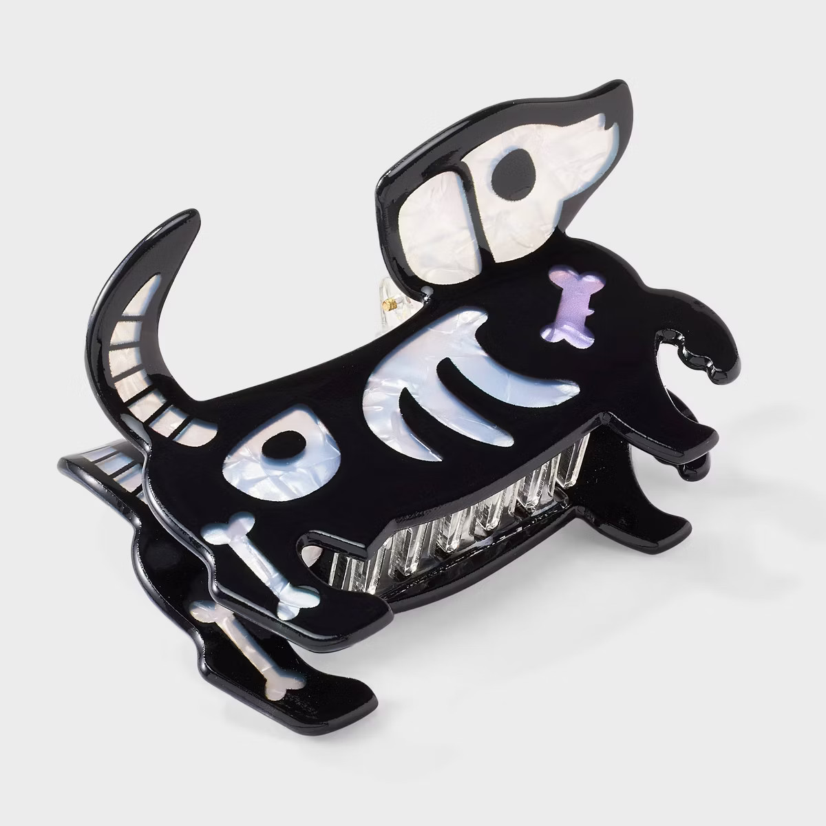 Halloween Skeleton Dog Hair Claw Clip - Black/White | Target