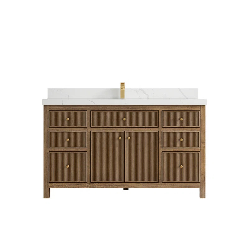 Sonoma 60'' Single Bathroom Vanity with Quartz Top | Wayfair North America
