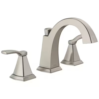 Delta Flynn Stainless 2-Handle Widespread WaterSense Bathroom Sink Faucet with Drain Lowes.com | Lowe's