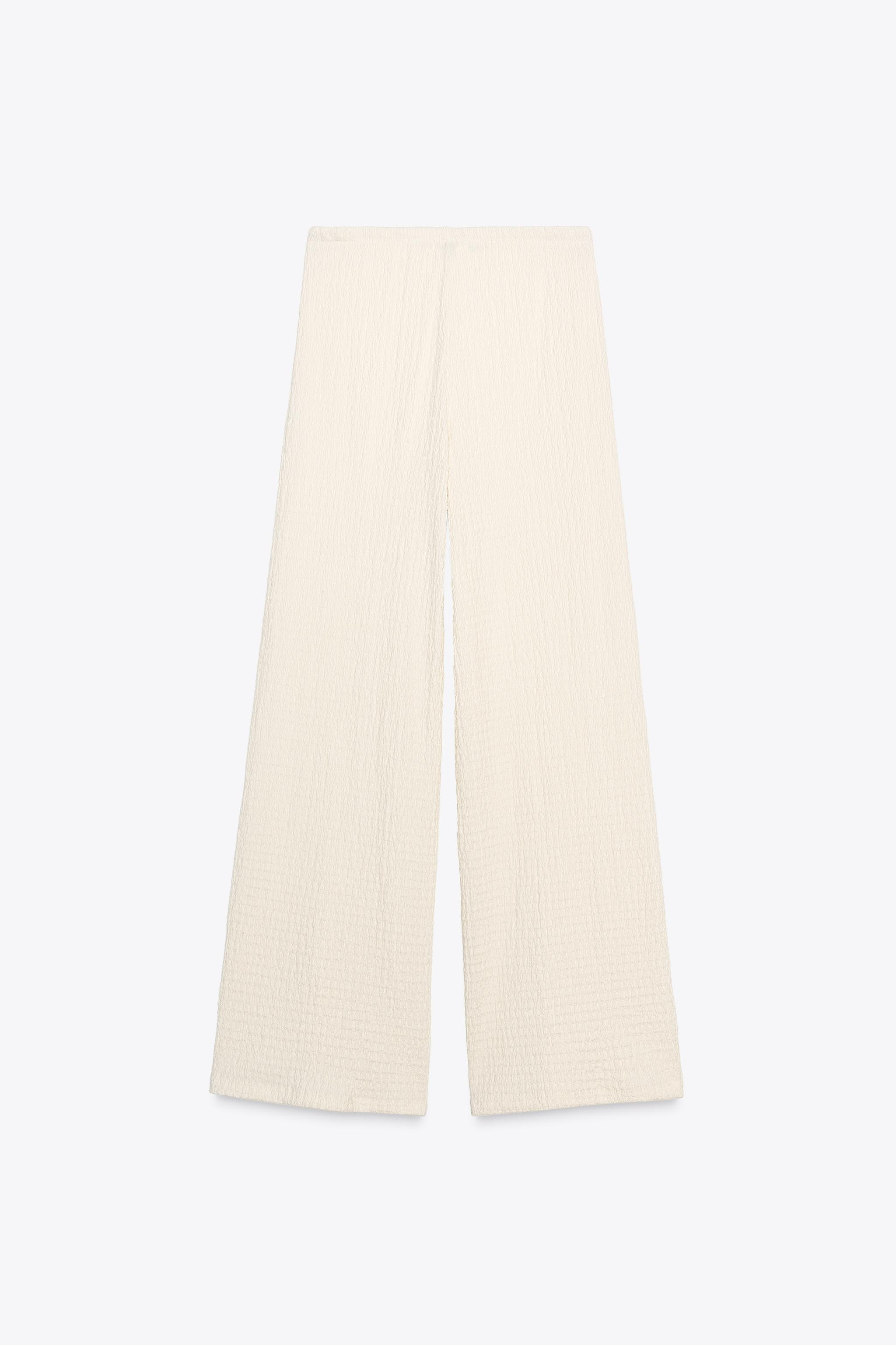 TEXTURED STRAIGHT-FIT TROUSERS | Zara UK
