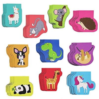 Bright Creations 50 Pack Magnetic Bookmarks for Kids, Cute Animals, 10 Designs, 1.7 x 1.7 inches | Target