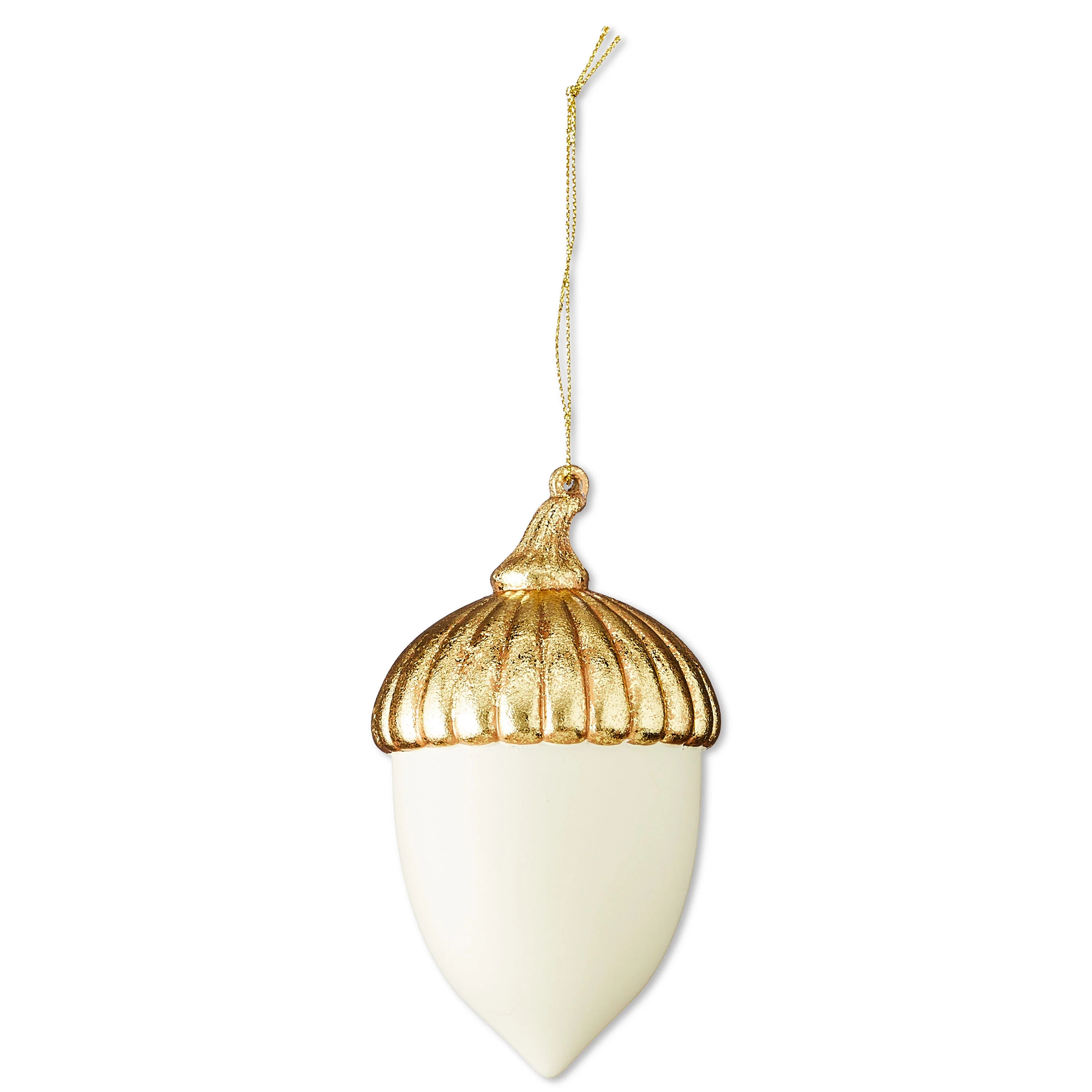 Gold and White Acorn Christmas Ornament, 4.5", by Holiday Time | Walmart (US)