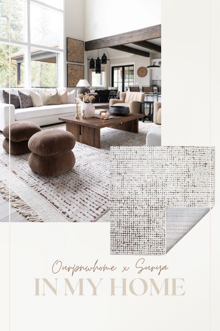 Introducing my new Rug collection with Surya #OurpnwhomexSurya. These PNW inspired rugs are designed with families in mind, and are a perfect collection full of neutral styles for any space in your home. 

Pictured here is the beige/gray rug from the Cascade Collection!