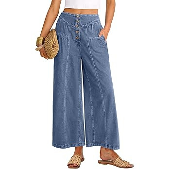 ANRABESS Womens Wide Leg Barrel Jeans 2026 Fashion Spring Baggy High Waisted Trendy Cropped Flowy... | Amazon (US)