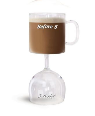 Big Mouth Inc The Before After 5 Wine/Coffee Glass - Macy's | Macy's