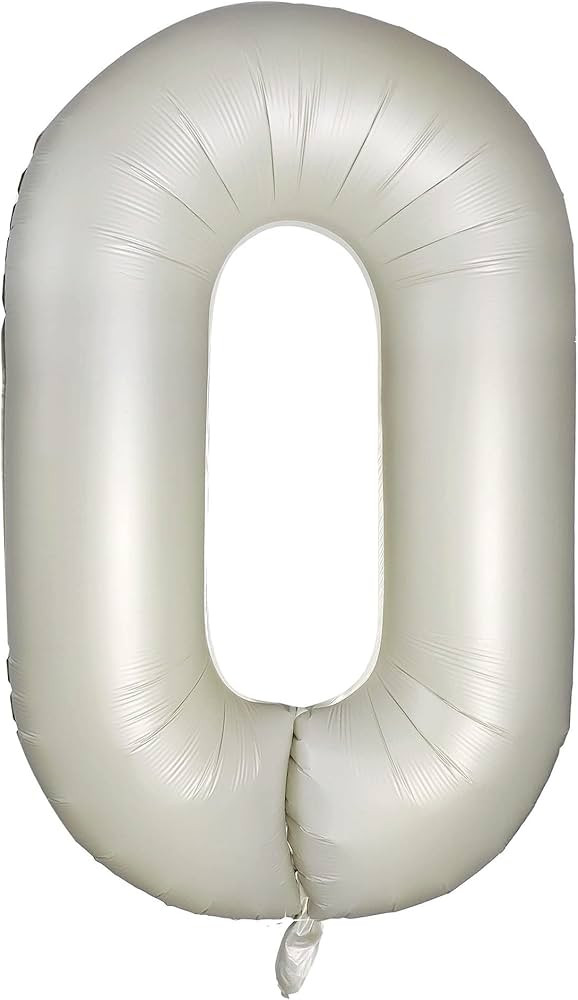 Number 0 Balloons White Sand Zero Balloon for 10 Birthday 40 Inches Cream White Large Numbers 20 ... | Amazon (US)