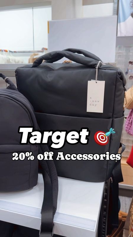 Target travel bags / 16.25" Athleisure Square Backpack - A New Day / weekender / Mini Puff Dome Backpack - A New Day Black / Everywhere Tote Handbag / Soft Puff Weekender Bag

#LTKsalealert #LTKtravel #LTKitbag