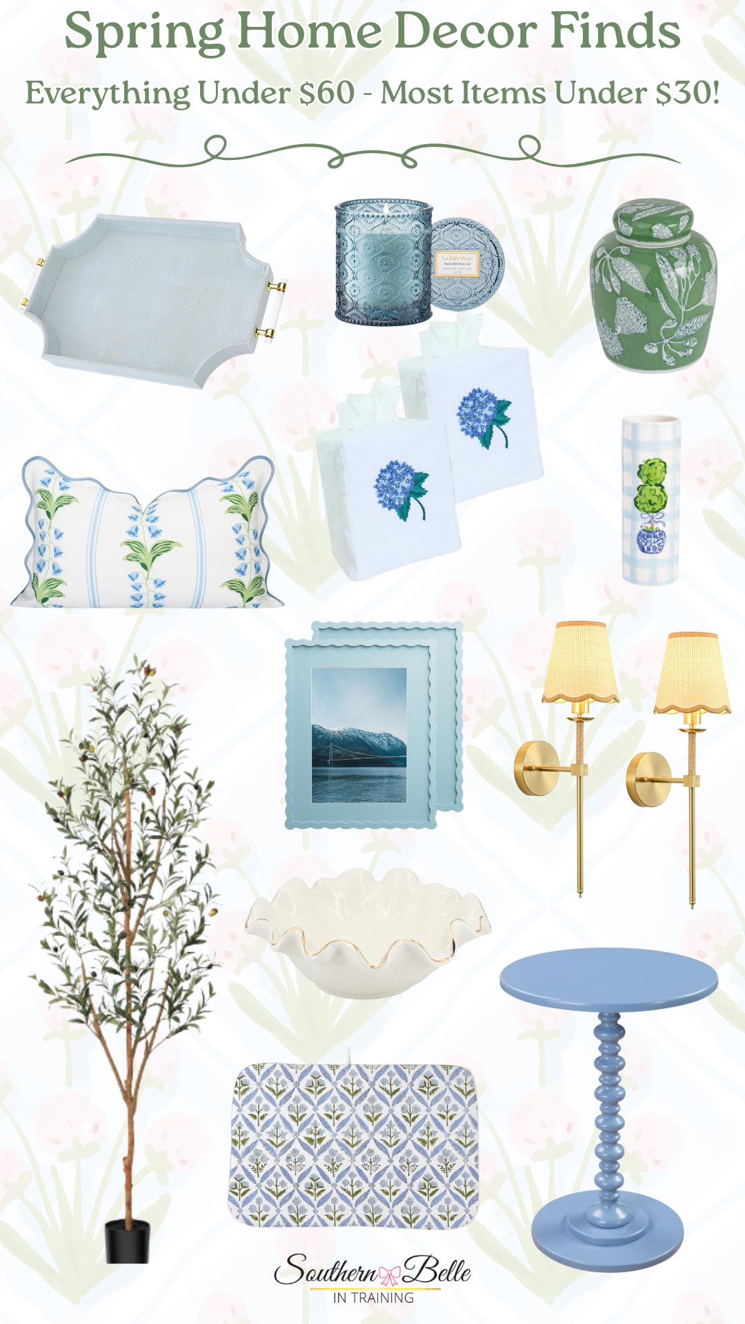 Spring Home Decor || Amazon Home Decor || Under $100 Home Decor || Under $50 Home Decor || Grandmillennilal Style || Blue and White || Hydrangea Home Decor ||  

 #LTKSeasonal #LTKHome
