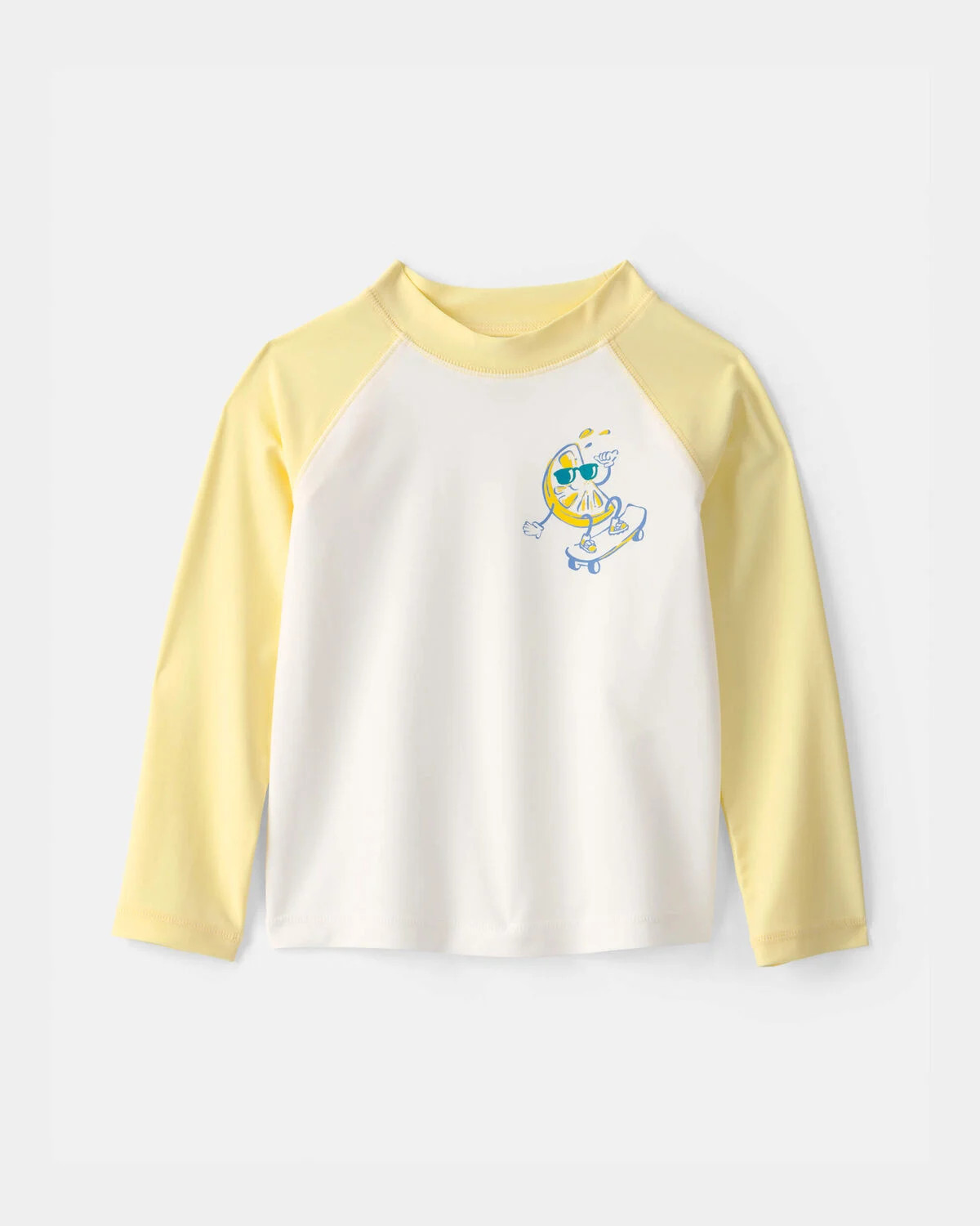 Toddler Boy Lemon Long-Sleeve Rashguard - Yellow/White | Carter's Inc