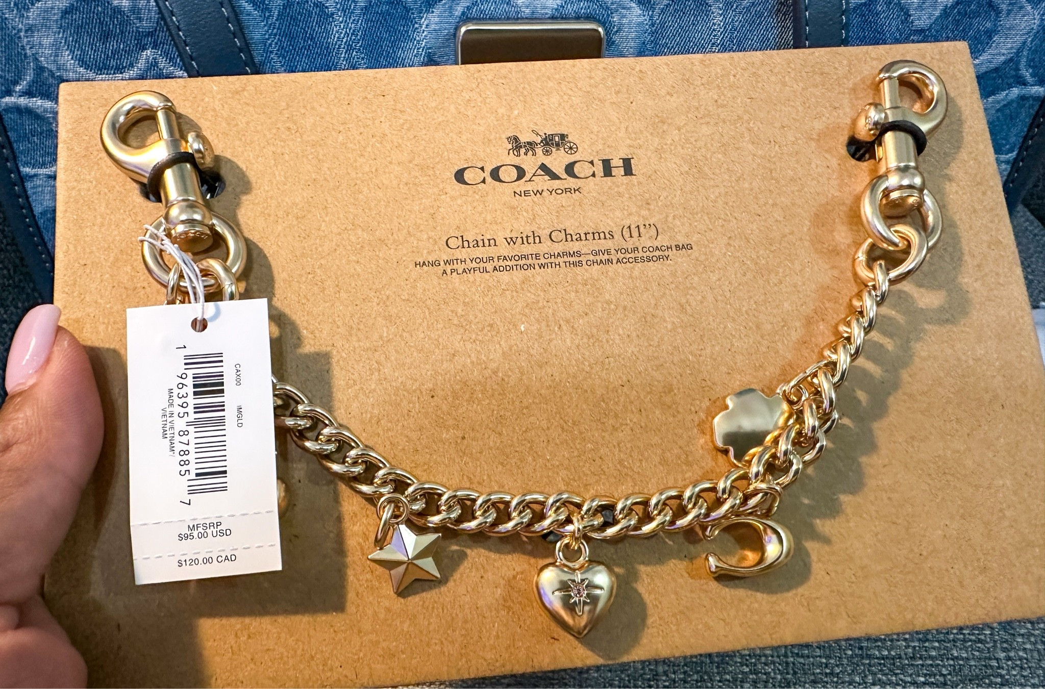 Charm Chain for my Coach Purse #CharmChains #Purse #PurseCharms #CoachAccessories