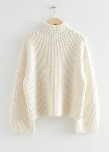 Oversized Wool Knit Jumper - White - & Other Stories | & Other Stories US