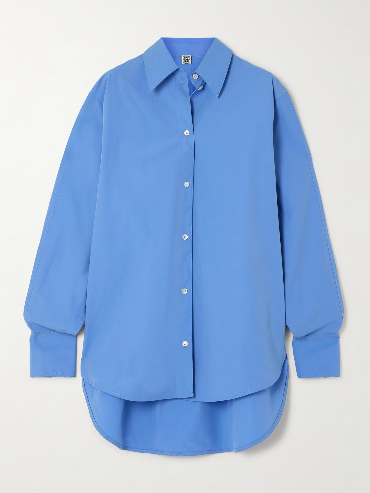 TOTEME - Organic Cotton-poplin Shirt - Blue | NET-A-PORTER (UK & EU)