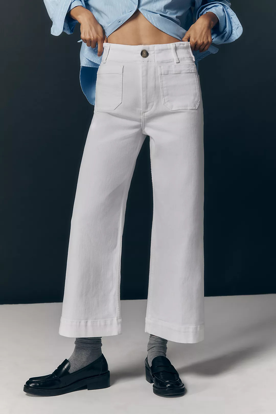 The Colette Crop Wide-Leg Jeans by Maeve | Anthropologie (US)