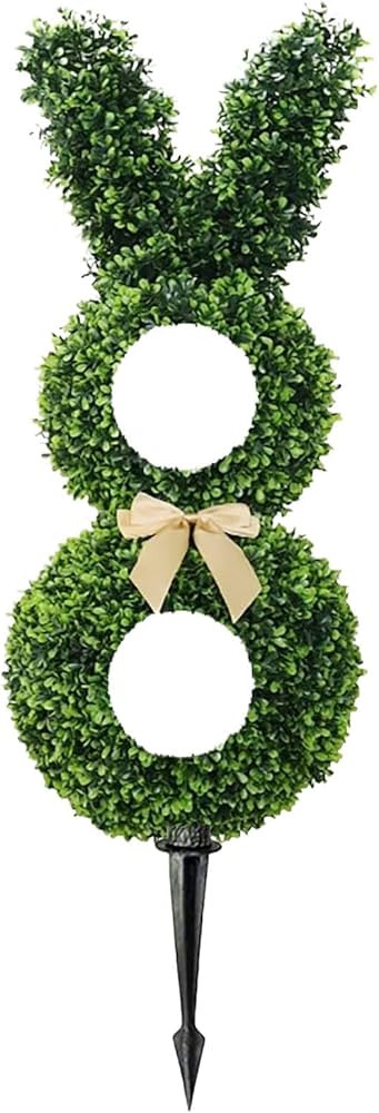 Bunny Topiary, 22 inch Artificial Bunny Shaped Topiary Tree Pot Easter Decor, Easter Bunny Faux B... | Amazon (CA)