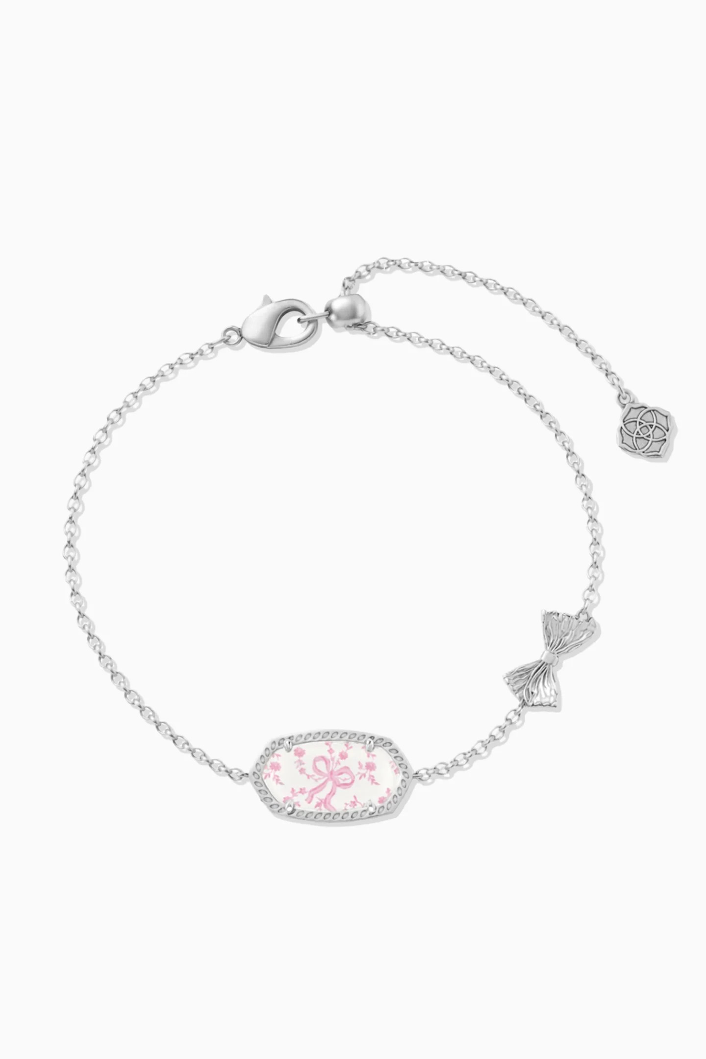 Kendra Scott x LoveShackFancy Bow Silver Chantilly Elaina Delicate Chain Bracelet | LoveShackFancy