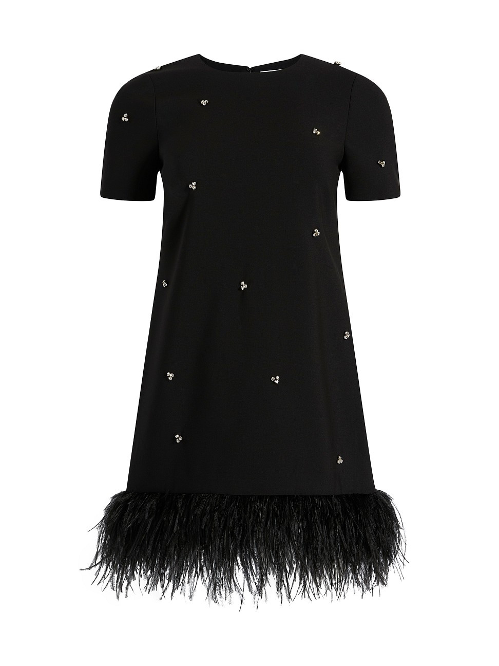 Women's Marullo Feather-Trimmed Minidress - Black - Size 6 | Saks Fifth Avenue