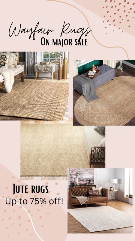 Jute rugs on major sale for #wayday! Some of these rugs are up to 75% off on Wayfair and going fast! 

#LTKhome #LTKsalealert #LTKfamily