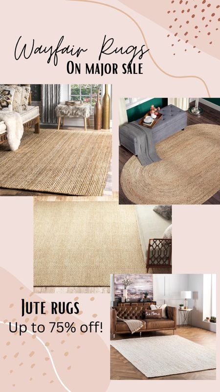 Jute rugs on major sale for #wayday! Some of these rugs are up to 75% off on Wayfair and going fast! 

#LTKhome #LTKsalealert #LTKfamily