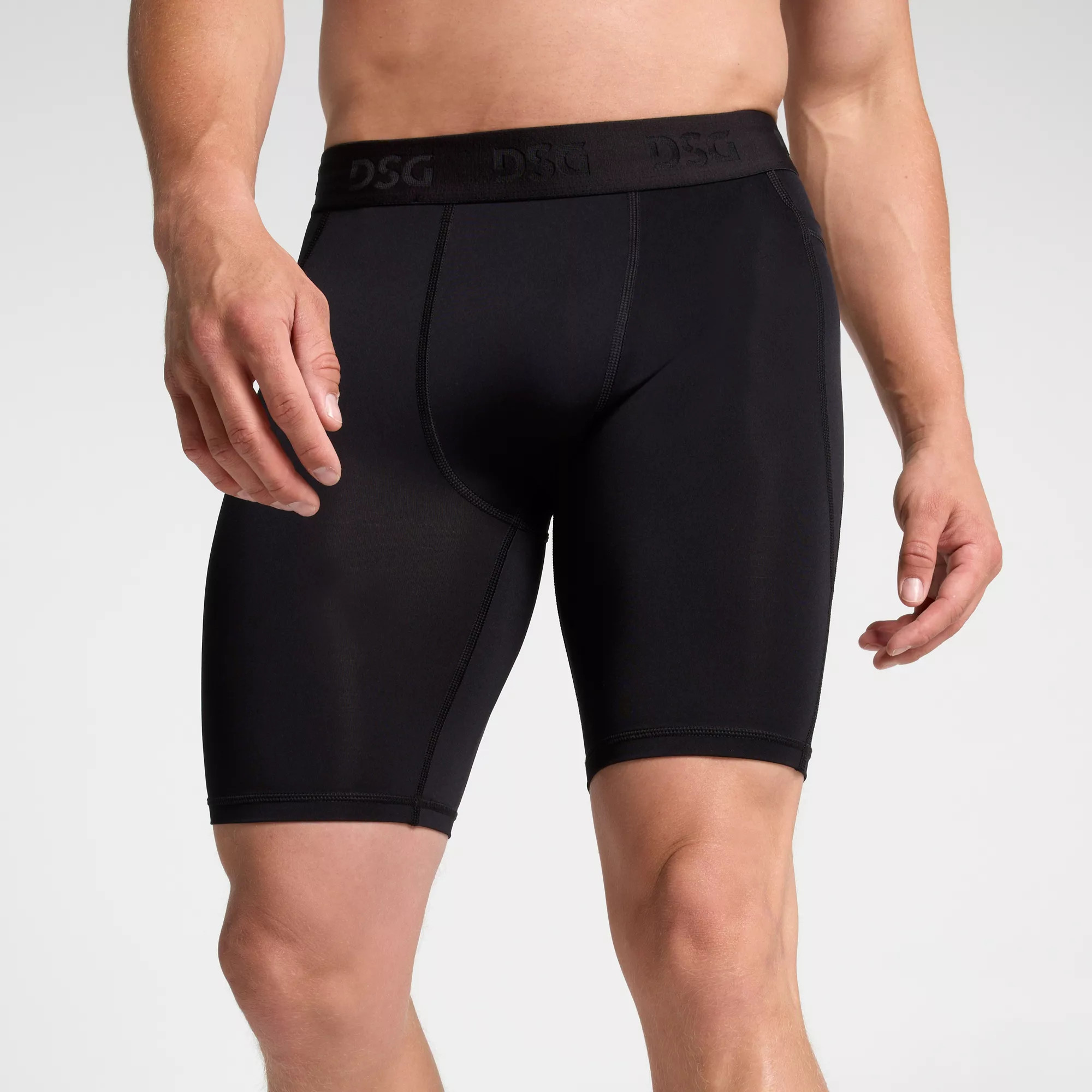 DSG Men's 9" Compression Pocket Shorts, Small, Pure Black | DICK'S Sporting Goods