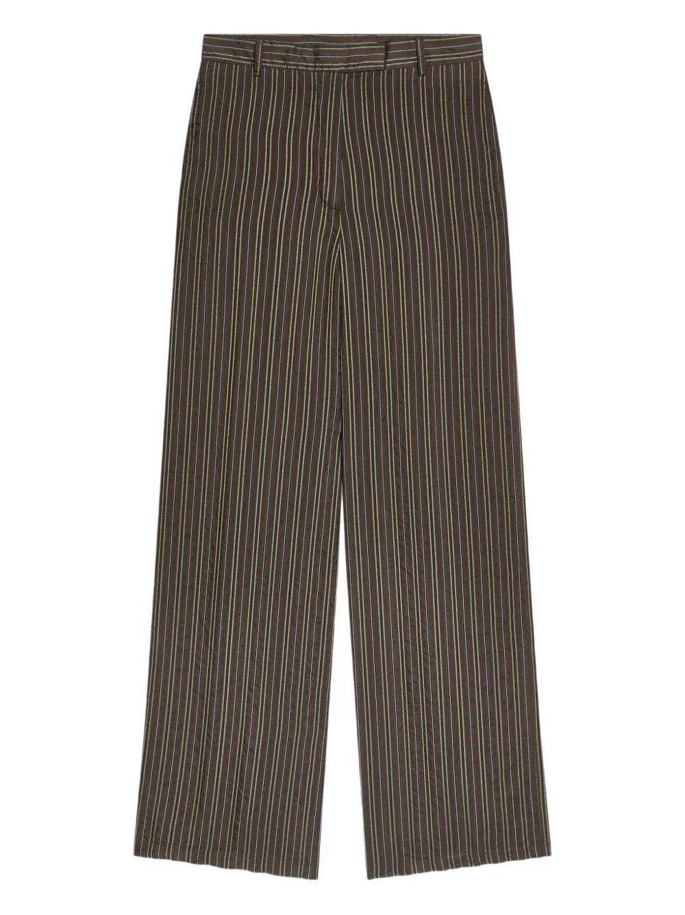 DRIES VAN NOTEN Striped Trousers | Brown | FARFETCH | Farfetch Global