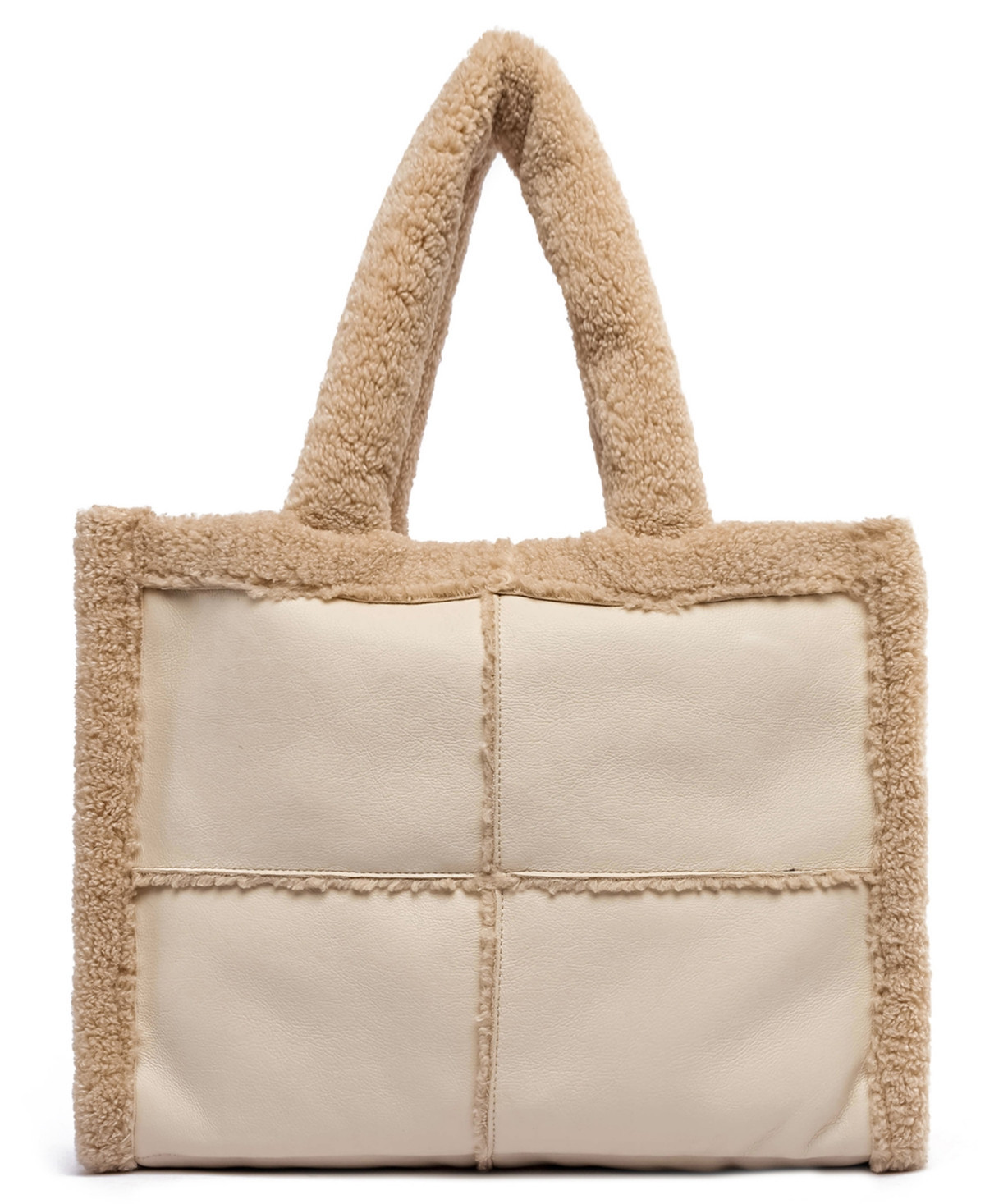 Sherpa Tote Bag - Ivory | Macy's