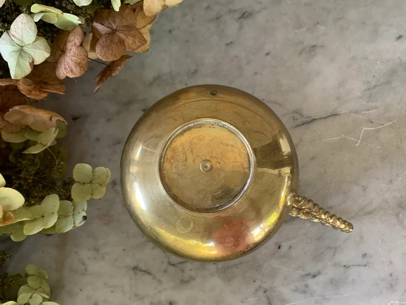 Vintage Brass Pitcher With Patina - Etsy | Etsy (US)