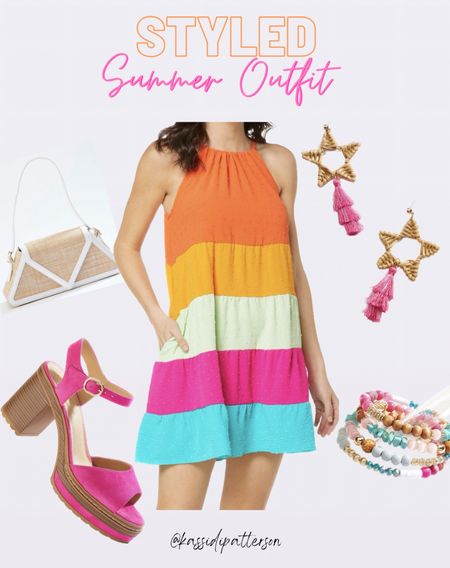 Summer dress and summer accessories ☀️💖

Summer outfit, pink heels, colorblock dress, affordable fashion, styled outfit, women’s handbag, bangle bracelets, dangle earrings

#LTKstyletip #LTKshoecrush