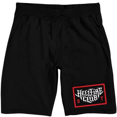 Stranger Things Hellfire Club Adult Black Sleep Pajama Shorts-Medium | Target