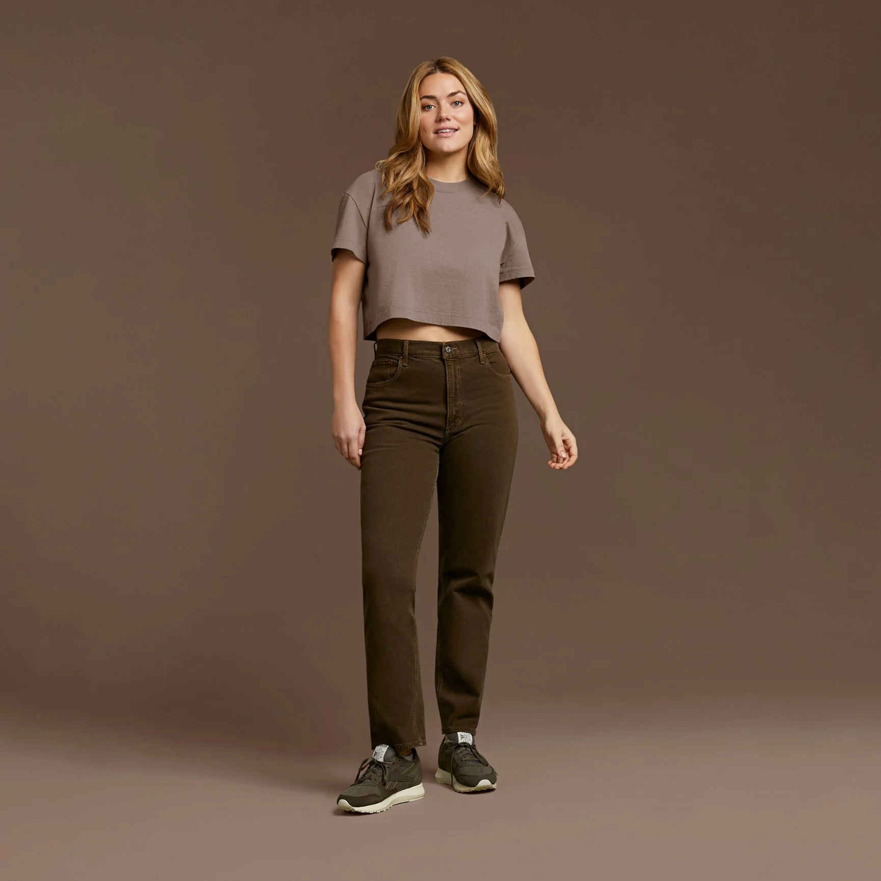 Women's Cropped Tee - Mocha - nuuds | nuuds