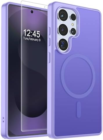 SUPFINE Magnetic for Samsung Galaxy S25 Ultra Case with Screen Protector, (Built-in Magnets) (Mil... | Amazon (US)