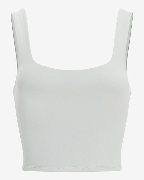 Body Contour Cropped Square Neck Tank | Express
