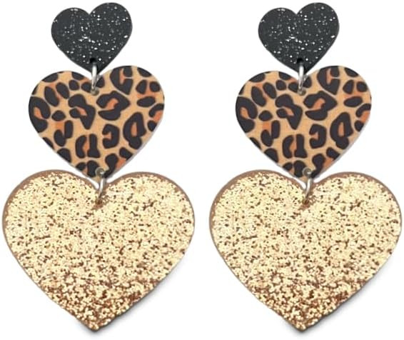 Todu Planet Earrings for Women Acrylic Valentine's Drop Earrings Universe Star Bottle Pink Heart ... | Amazon (US)