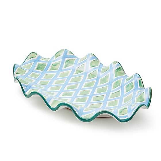 Pencil & Paper Co. Ceramic Fluted Serving Platter | MacKenzie-Childs