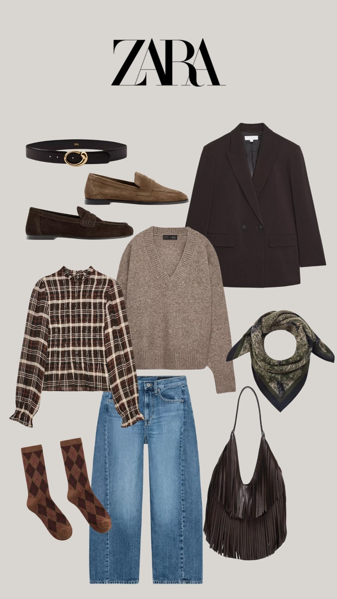 My Zara order, new in 2026 trending styles, chocolate brown blazer, suede loafers, fringe bag 

#LTKuk #LTKstyletip #LTKwinter