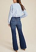 edgely™ Super High Rise Ripped Relaxed Flare Jean | Maurices