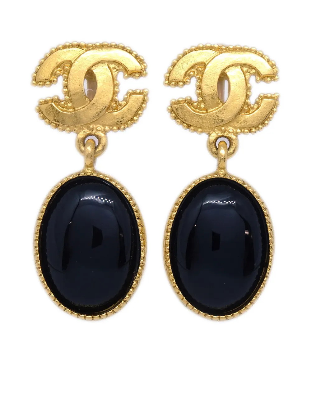 CHANEL Pre-Owned 1996 CC Gripoix clip-on Earrings - Farfetch | Farfetch Global
