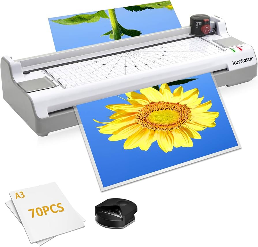 Laminator Machine 13 Inch Wide with 70 Laminating Sheets for A3/A4/A6, Thermal Hot&Cold Laminatio... | Amazon (US)