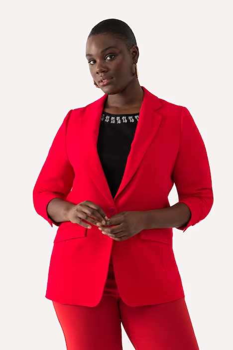 Blazer, Acetat, Reverskragen, Knopfverschluss | Ulla Popken DE