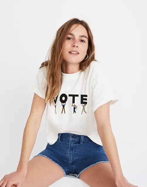 Vote Graphic Easy Crop Tee | Madewell