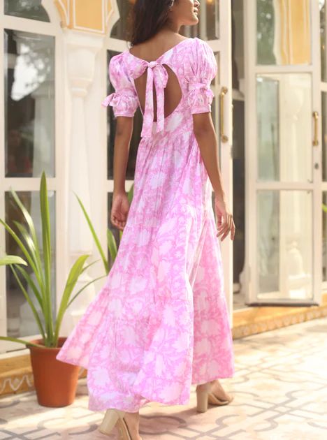 Monsoon & Beyond | Gigi Dress in Pink Rohida | Beau & Ro