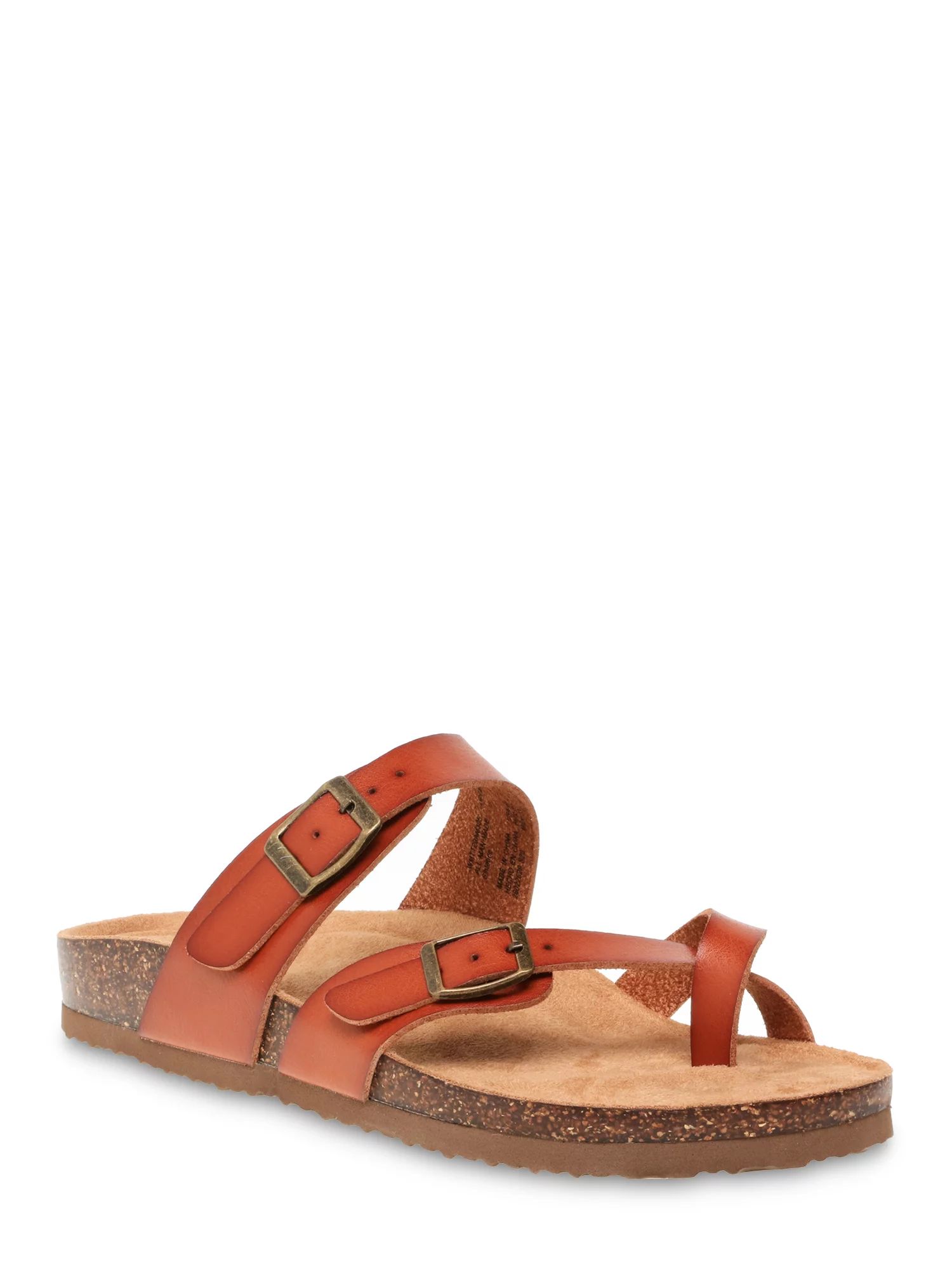 Time and Tru Women's Footbed Thong Slide Sandal, Wide Width Available - Walmart.com | Walmart (US)