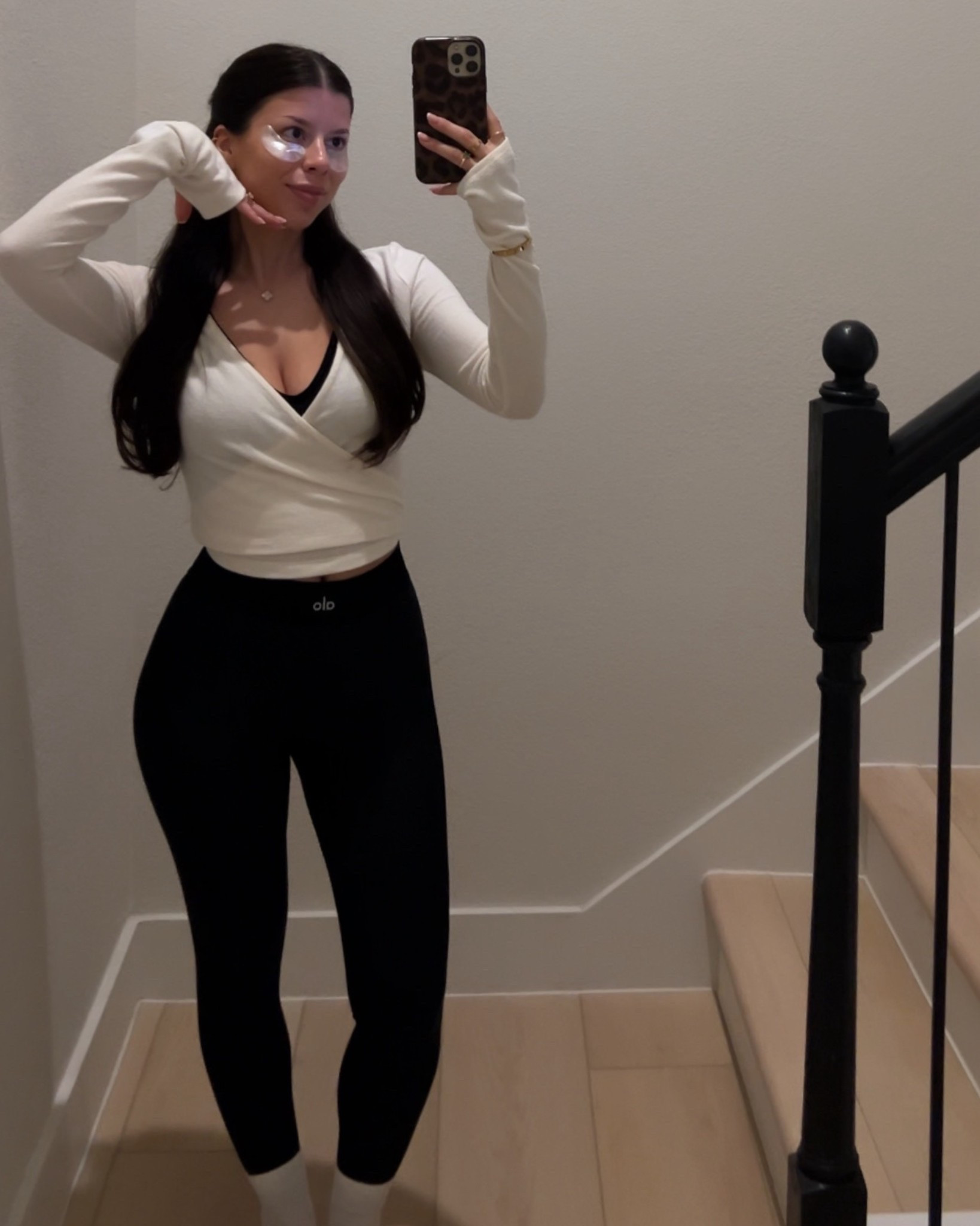 This wrap top is so soft & really makes any workout set feel more cozy 🤍 need to get it in more colors for sure 

#LTKootd #LTKActive