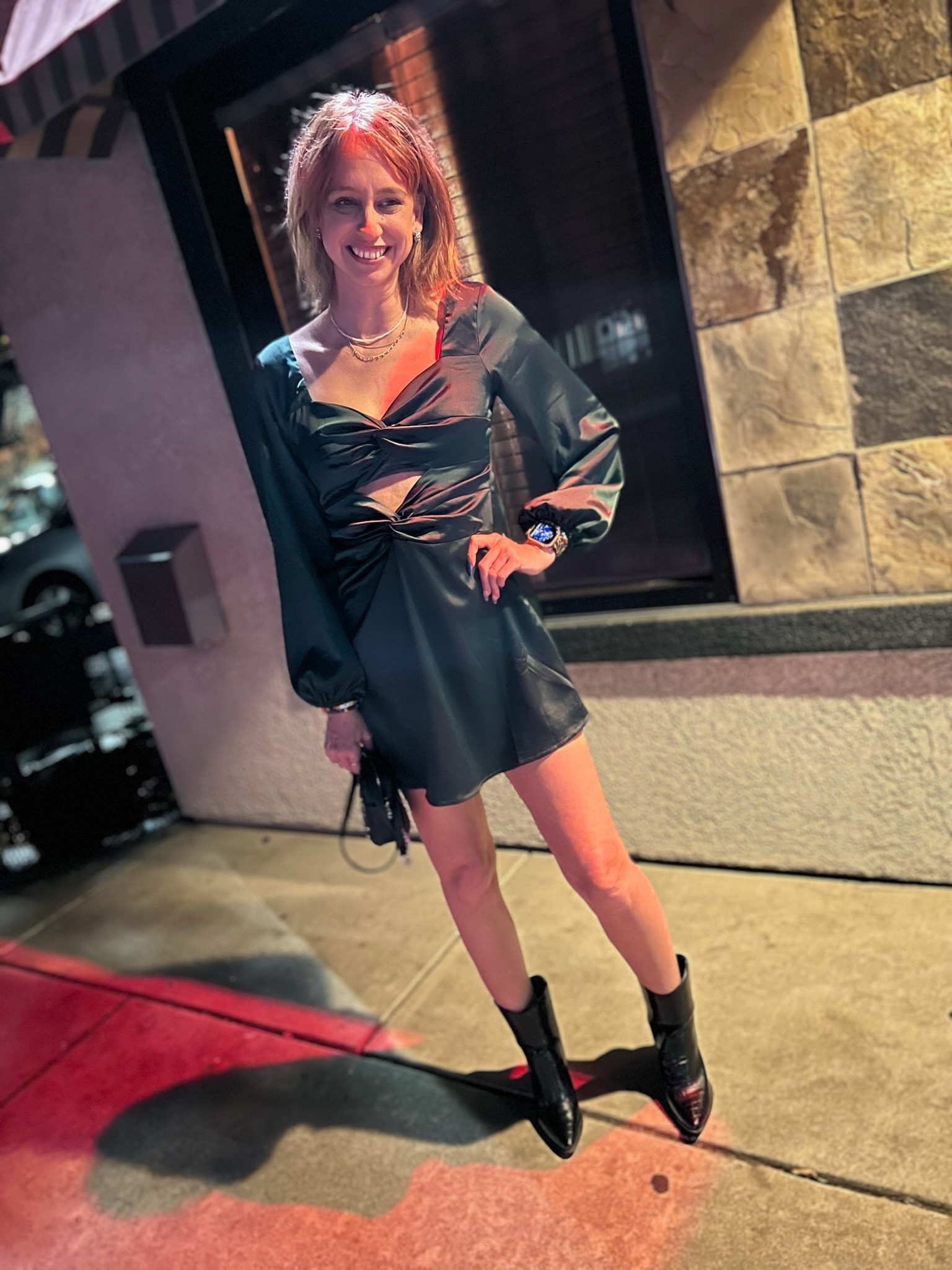 Green cocktail dress with cut outs 
Holiday party, happy hour, Christmas, date night 

#LTKparties #LTKHoliday #LTKU