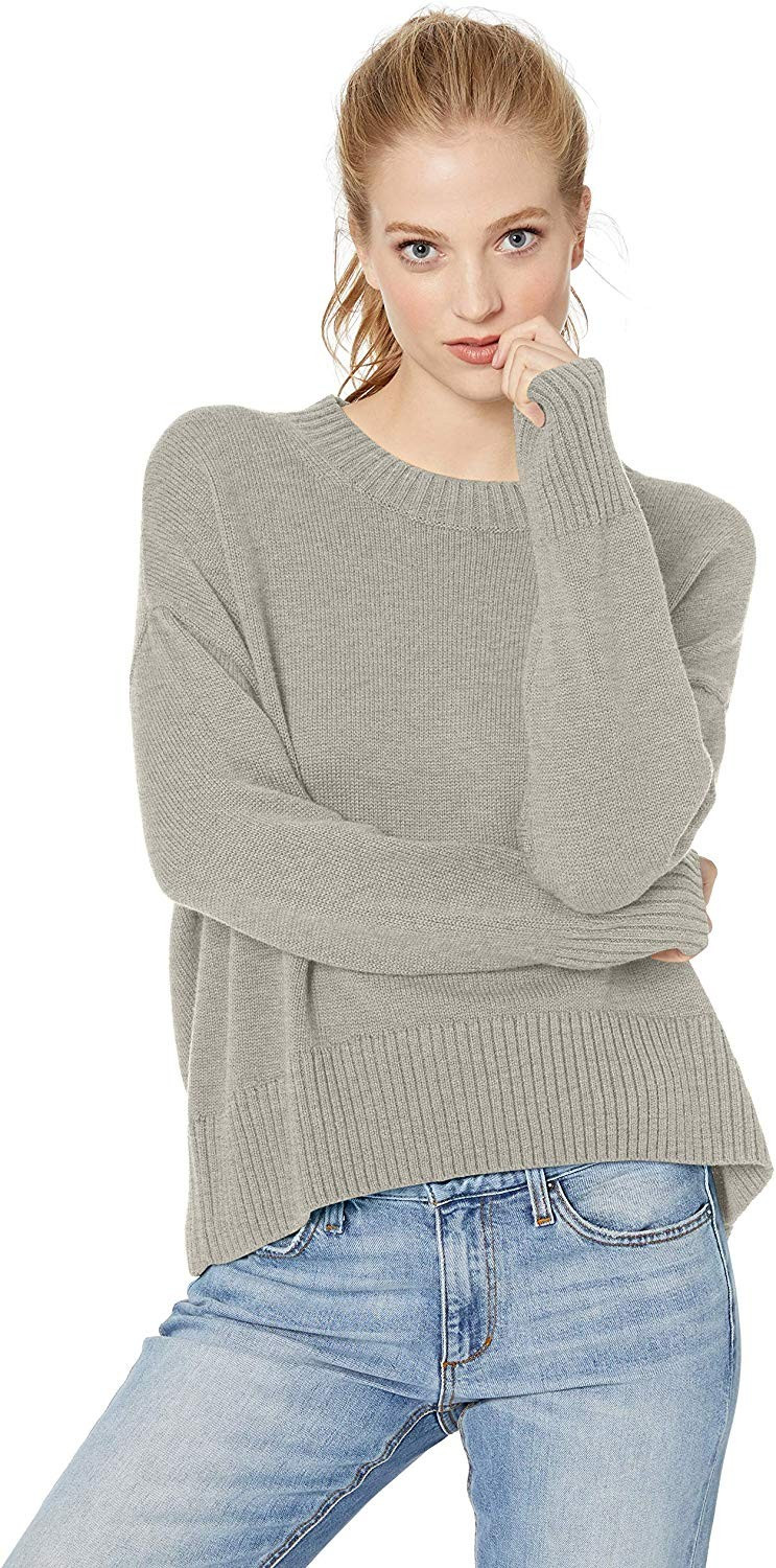 Amazon Brand - Daily Ritual Women's 100% Cotton Boxy Crewneck Pullover Sweater | Amazon (US)