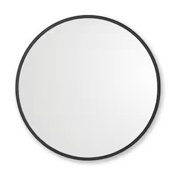 Better Bevel  36-in W x 36-in H Black Round Bathroom Vanity Mirror | Lowe's